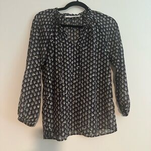 collective concept gold and black shell blouse Size Small